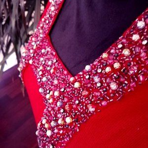 Intricately Beaded Top by Dancing (CA51256)